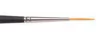 Pinceles Casan Serie 469 No 2 Toray dorado, Liner, mango corto negro mate.