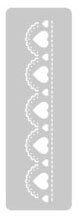 EQ STENCIL CHICO 45 X 240 N° 706 PUNTILLA DE CORAZONES - comprar online