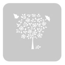 EQ STENCIL CUADRADO 150 X 150 N° 920 ARBOL Y PAJAROS - comprar online