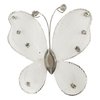 MARIPOSAS TUL Y PIEDRAS X 12 UNID 5 CM BLANCO