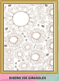 CALCOS VITRIF. 750§ 25 X 35 CM D206 GIRASOLES