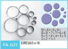 CORTANTE FLOGUS FA021 CIRCULO POR 10 PIEZAS (10x10,9x9,8x8,7x7,6x6,5x5,4x4,3x3,2x2,1x1cm)