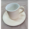 BIZCOCHO CERAMICO TAZA POCILLO 6X8CM ESMALT.AD +PLATITO