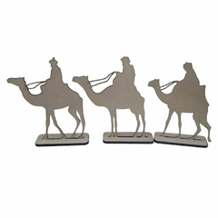 JUEGO DE LOS 3 REYES MAGOS 20 CM ALT. CON BASE C-LASER