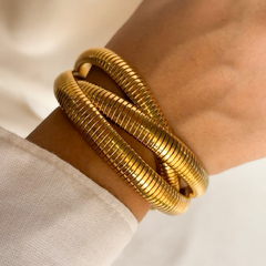 PULSEIRA TRIPLA SILVIA BRAZ EM SEMIJOIA - comprar online
