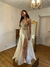 Vestido 15 años dorado ( top con tres faldas)