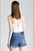Short alto azul gastado - FOUR SEASONS LUXURY SHOP