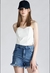 Short alto azul gastado - comprar online