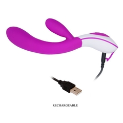 VIBRADOR COLBY 12 FUNCIONES SILICONA USB - tienda online