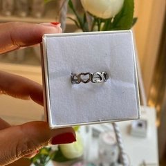 ANILLO ACERO CORAZON NUMERO 19