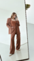 Calça Alfaiataria Wide Leg - Marrom - loja online