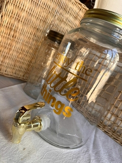 Frasco dispenser con Tapa y Canilla