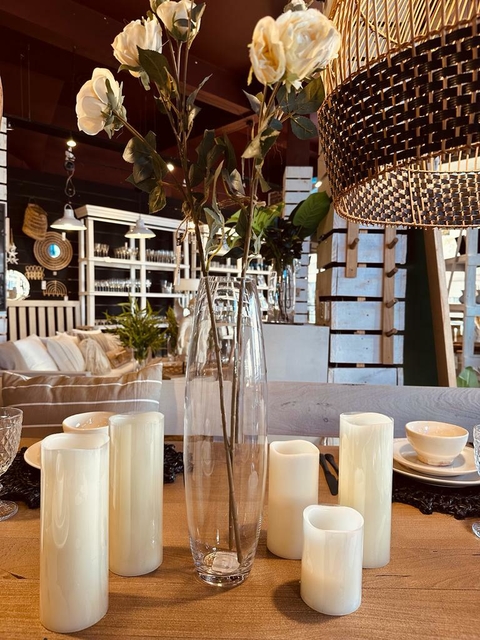 Florero Bombe de vidrio 40cm