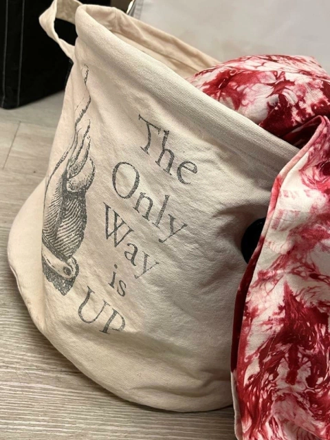 Bolson de Tela con Cuero