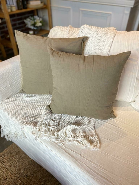 Almohadón tussor visón 50x50