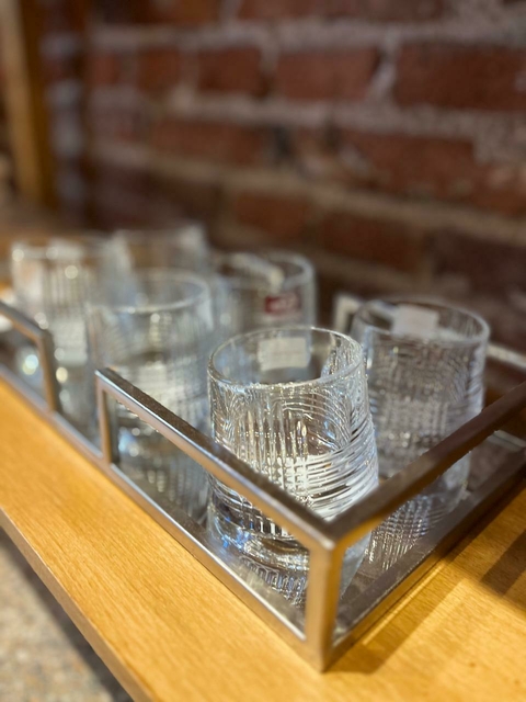 Vasos whisky de vidrio mareados