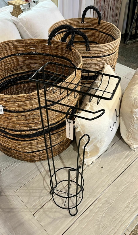 Portarrollo papel higienico negro - comprar online