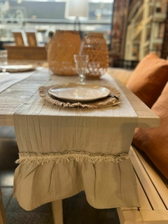 camino de mesa tussor gris claro 2mt - Decogallery