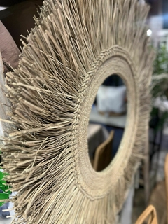 Espejo circular seagrass 120 cm - Decogallery