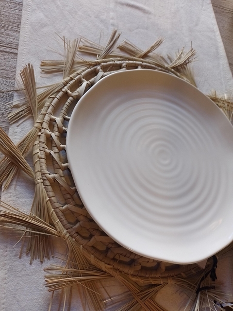 Plato de sitio sol fibra natural 40cm - comprar online