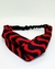 VINCHA TURBANTE ROJO NEGRO