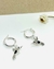 AROS COLIBRI ACERO BLANCO