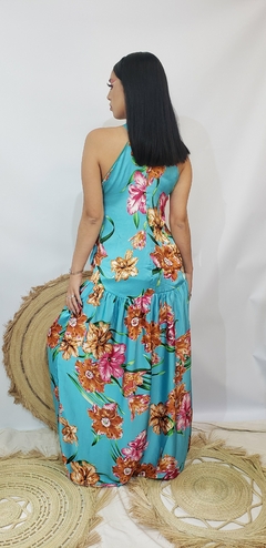 VESTIDO OLIVIA DE SEDA ESTAMPADO CON FLORES - comprar online