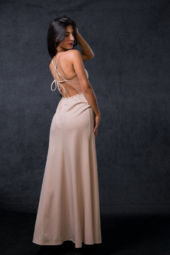 VESTIDO JIMENA CON CORSET Y TAJO - comprar online