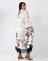 KIMONO ESTAMPADO CON FLECOS SOMETHING - comprar online