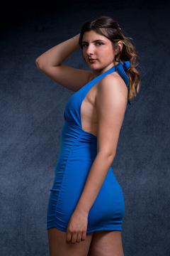 vestido Raven de crepe fruncido - comprar online