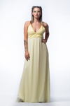 VESTIDO SOLANGE ESCOTE V CON BORDADO DE GASA