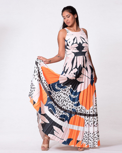 VESTIDO LARGO PLIZADO MIAMI SOMETHING
