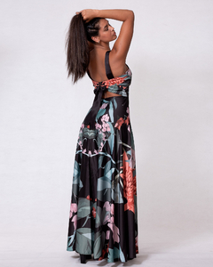 VESTIDO ESTAMPADO CON ECOTE EN V SOMETHING - comprar online