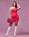 vestido Candace de seda fría y un hombro