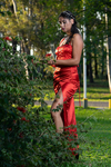 VESTIDO ESTEFI CON CORSET Y TAJO