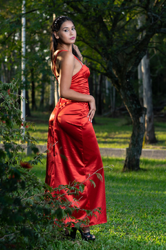 VESTIDO ESTEFI CON CORSET Y TAJO - comprar online