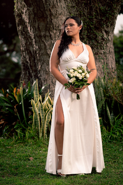 VESTIDO FANY DRAPEADO LARGO