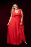 VESTIDO MARGA ESCOTE EN V Y UN POCO DRAPEADO