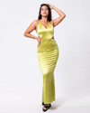 VESTIDO SARAY de saten espalda cruzada y descubierta - comprar online