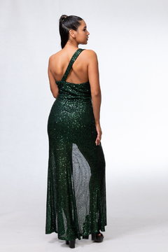 VESTIDO HAILEY LENTEJUELAS DE UN HOMBRO - comprar online