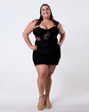VESTIDO ASHLEY CORTO CON MICRO TULL