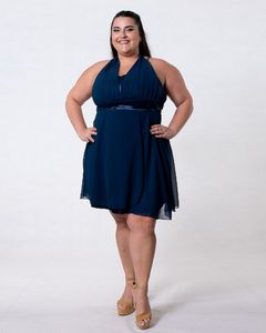 VESTIDO STELLA DE GASA ESCOTE CORAZÓN Y LAZO en internet