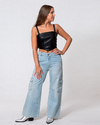 JEANS ANCHO CON PINZA M.A - comprar online