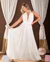 VESTIDO BLANCA CON ENCAJE CORTE MARILIN