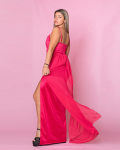 VESTIDO GRACIELA DE SATEN CON COLA - Adalgisa | Tienda de ropa