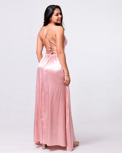VESTIDO SENSACION DE SATEN CON TAJO - Adalgisa | Tienda de ropa