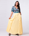 POLLERA LARGA FELIZA DOBLE CORTE - comprar online