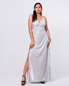 VESTIDO JENIFER METALICO BRILLOSO