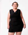 vestido zaira de lurex escote buche