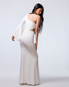 VESTIDO LARA UN HOMBRO MANGA LARGA - comprar online